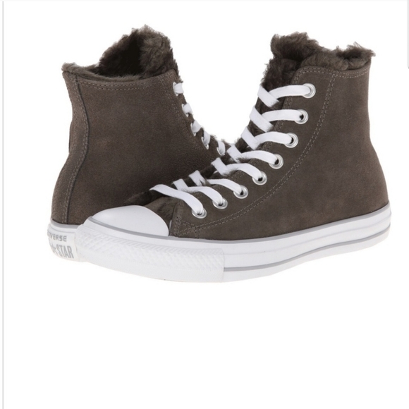 fur converse shoes